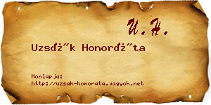 Uzsák Honoráta névjegykártya